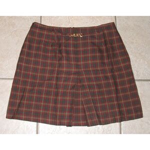 STRINGBEAN Multicolored Plaid Sz Medium Casual or Dress USA Made Mini Skirt